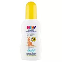 HiPP Babysanft napvédő spray érzékeny bőrre gyermekeknek 50+ védőfaktorral, UVA+UVB szűrővel 150 ml