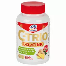 1×1 Vitamin C-TRIO C+D3+Cink gyömbéres rágótabletta 90x