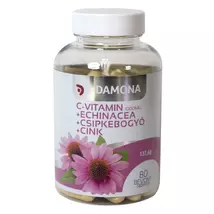 Damona C-vitamin 1000mg + Echinacea + Csipkebogyó + Cink bevont tabletta 80x
