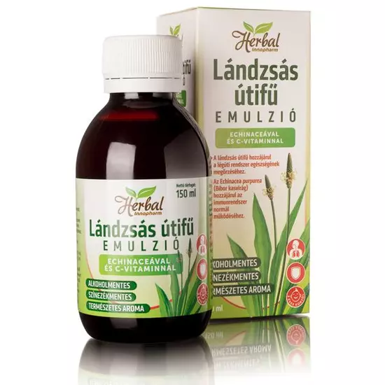 InnoPharm Herbál lándzsás útifű emulzió echinaceával C-vitaminnal 150ml