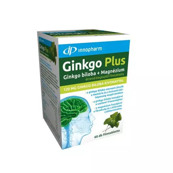 InnoPharm Ginkgo Plus Ginkgo biloba + Magnézium filmtabletta 60x