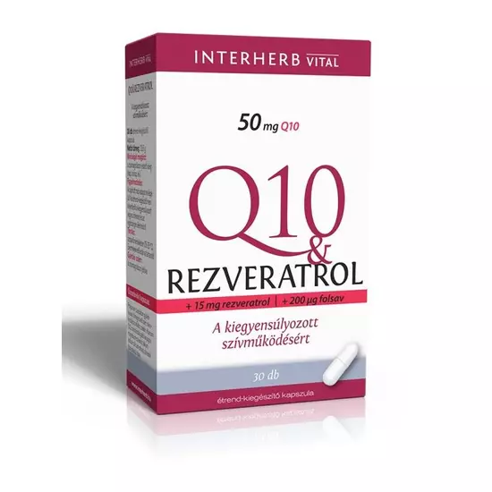 Interherb Q10 & Rezveratrol kapszula 30db