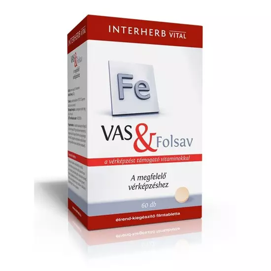 Interherb Vas + Folsav tabletta 60 db