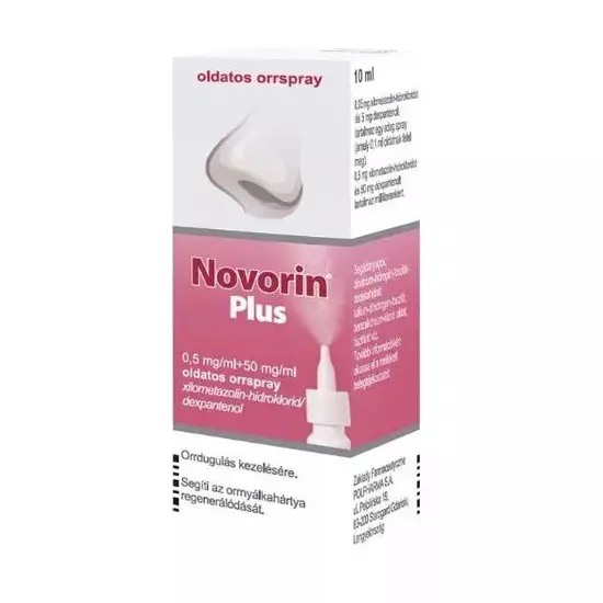 Novorin Plus 0.5mg/ml+ 50mg/ml oldatos orrspray 10ml