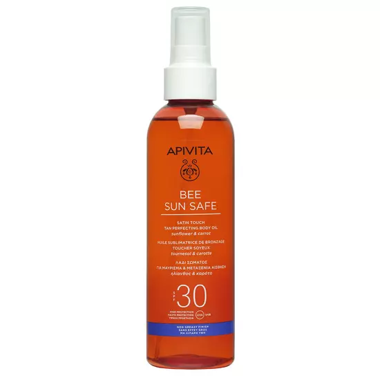 Apivita Bee Sun Safe Barnulást Segítő Olaj Spray SPF30 200 ml