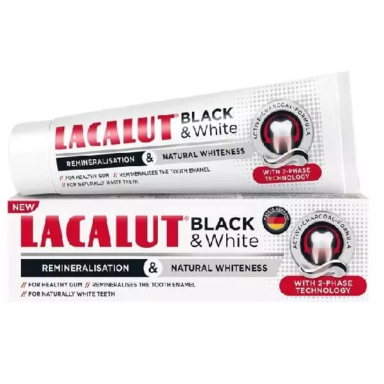 Lacalut Black & White fogkrém 75 ml