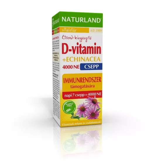 Naturland D-vitamin 4000NE+ Echinacea csepp 30ml