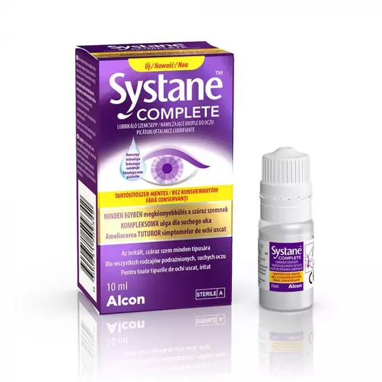 Systane Complete tartósítószer-menteslubrikáló szemcsepp 10ml