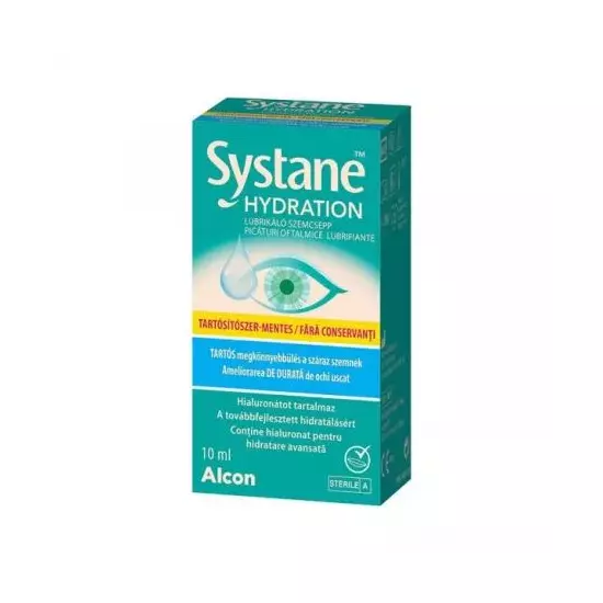 Systane Hydration tartósítószer- mentes lubrikáló szemcsepp 10ml