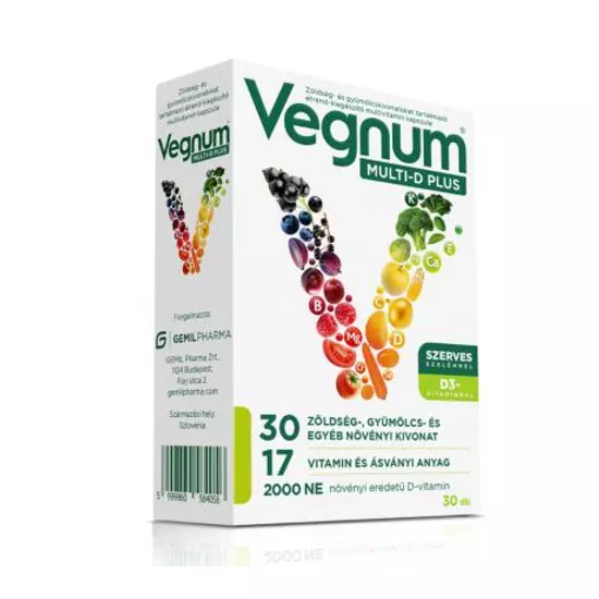 Vegnum Multi-D Plus Étrendkiegészítő Kapszula 30x