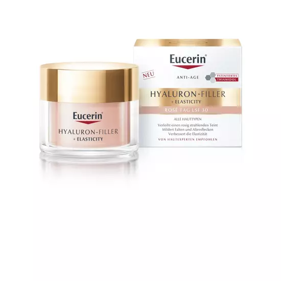 Eucerin Hyaluron-Filler + Elasticity Bőrtömörséget regeneráló nappali arckrém Rose SPF30 50ml