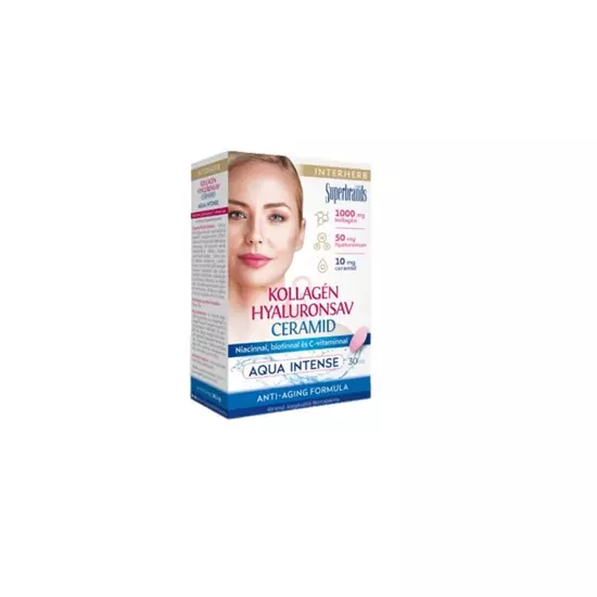 Interherb Kollagén&Hyaluronsav&Ceramid Szépségformula AQUA Intense tabletta 30x