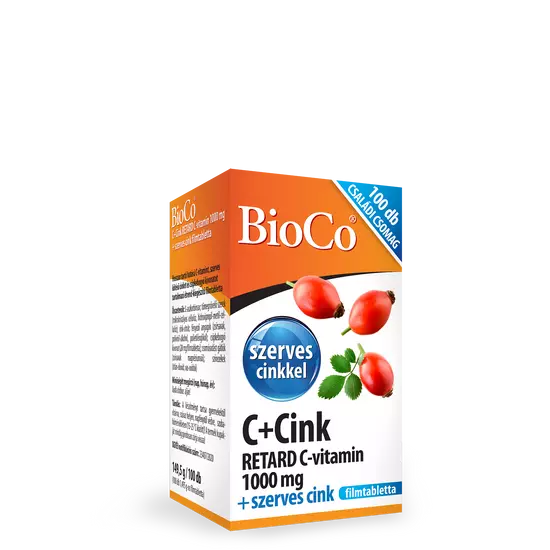 BioCo C+Cink Retard C-vitamin 1000mg+szerves Cink filmtabletta 100x